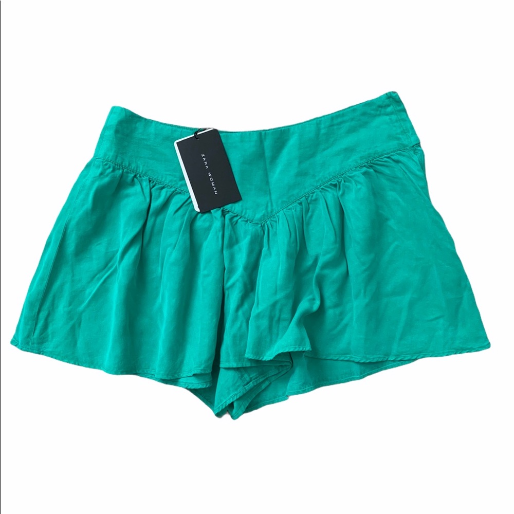 NWT Zara Teal/Green Shorts